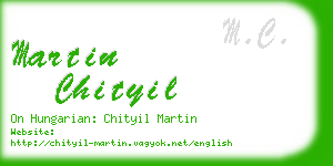 martin chityil business card